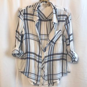 White and blue light flannel